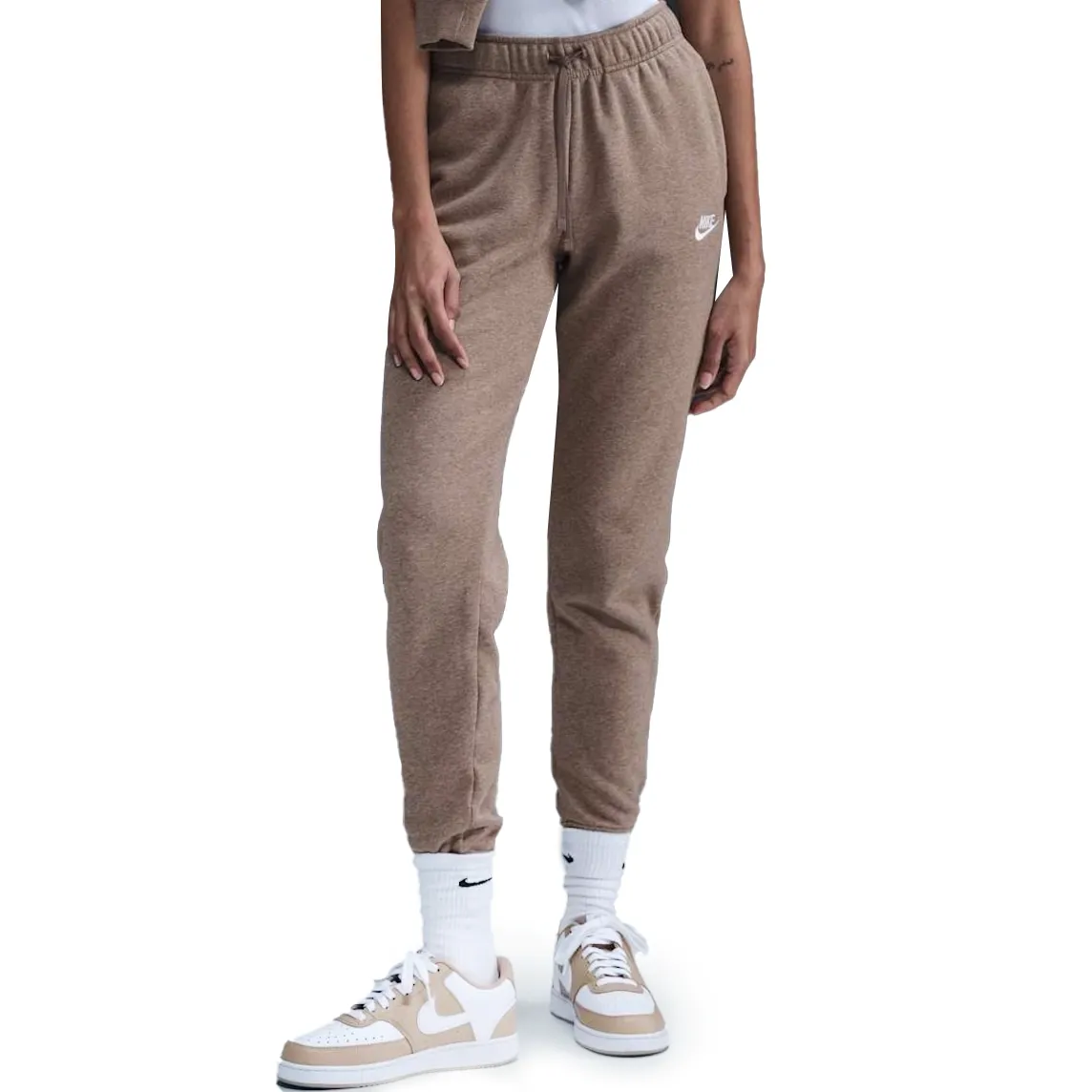 Nike Calca DQ5191-214 F FLC MR PANT Marrom Algodao -4-